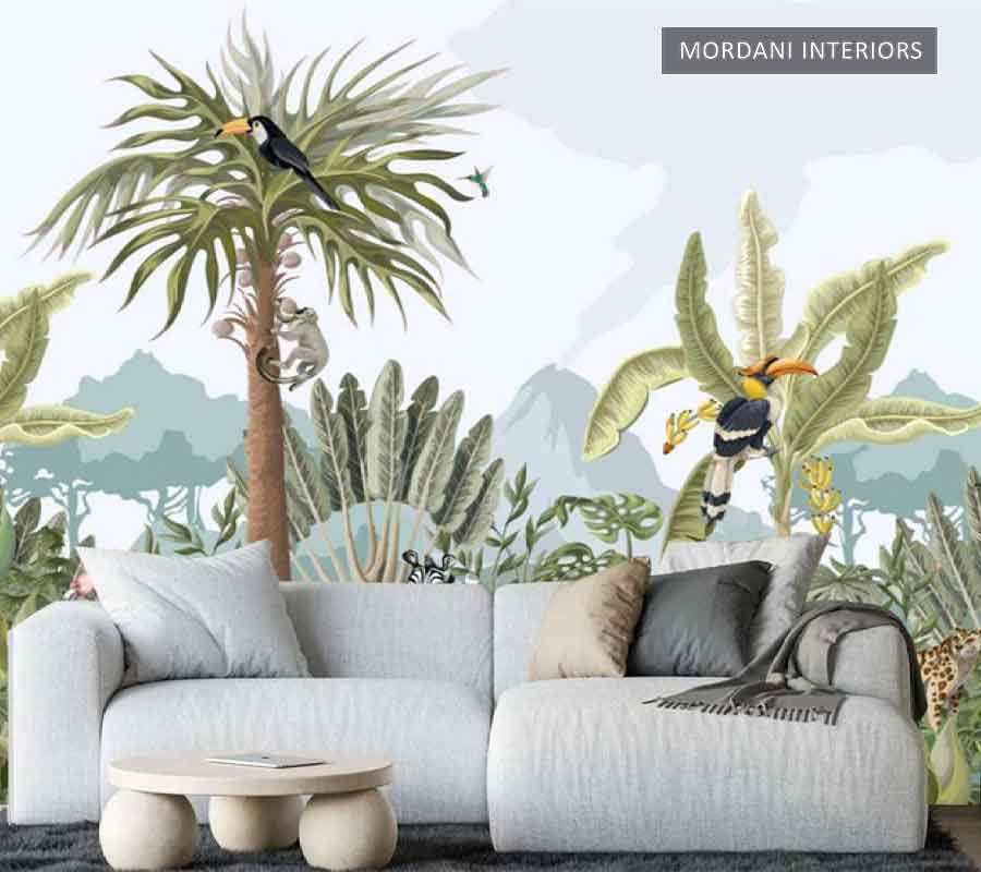 FOTOTAPET JUNGLE ANIMLAS TROPICAL WALL MURALS _ I